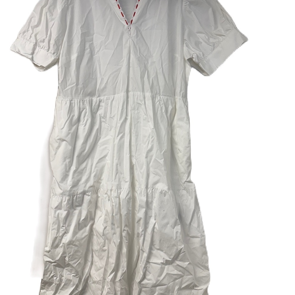 Who What Wear White Sundress with Red Trim XXL